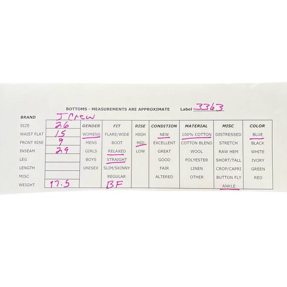 NWT J. Crew Broken in Boyfriend Relaxed Straight Fit Jeans Distressed Size 26 - Picture 12 of 12